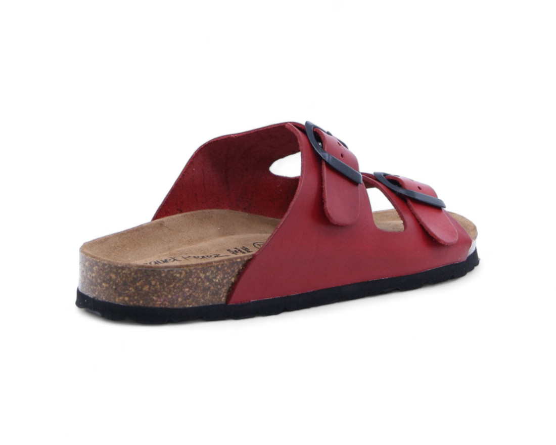 Raquel Perez Sandalia Plana Donkey Rojo Mujer