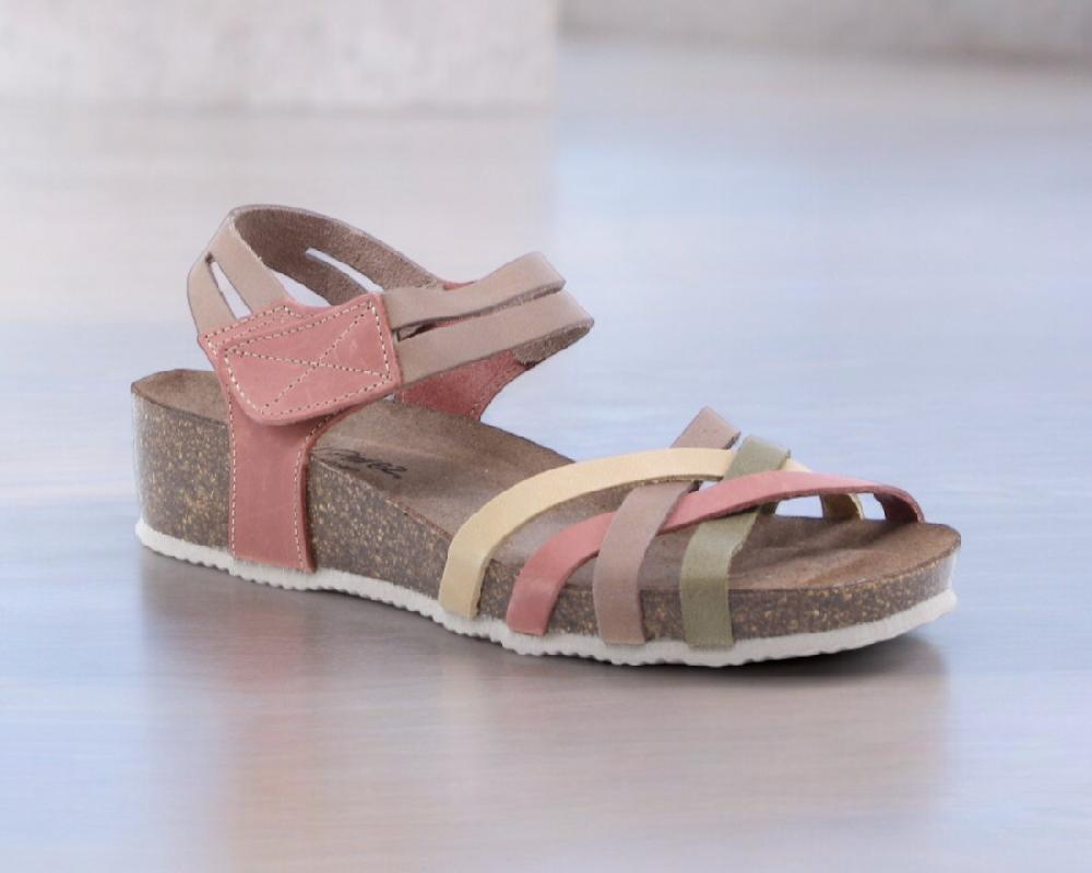 Raquel Perez Sandalia Snake 24 Coral Arena Mujer