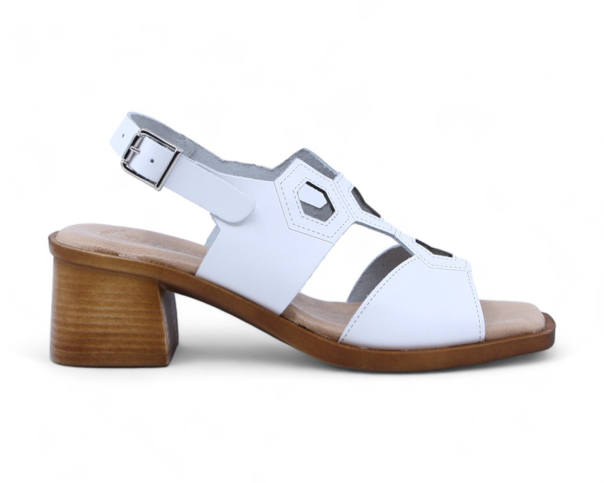 raquel perez Sandalia Tacón Randy 08 Blanco Mujer