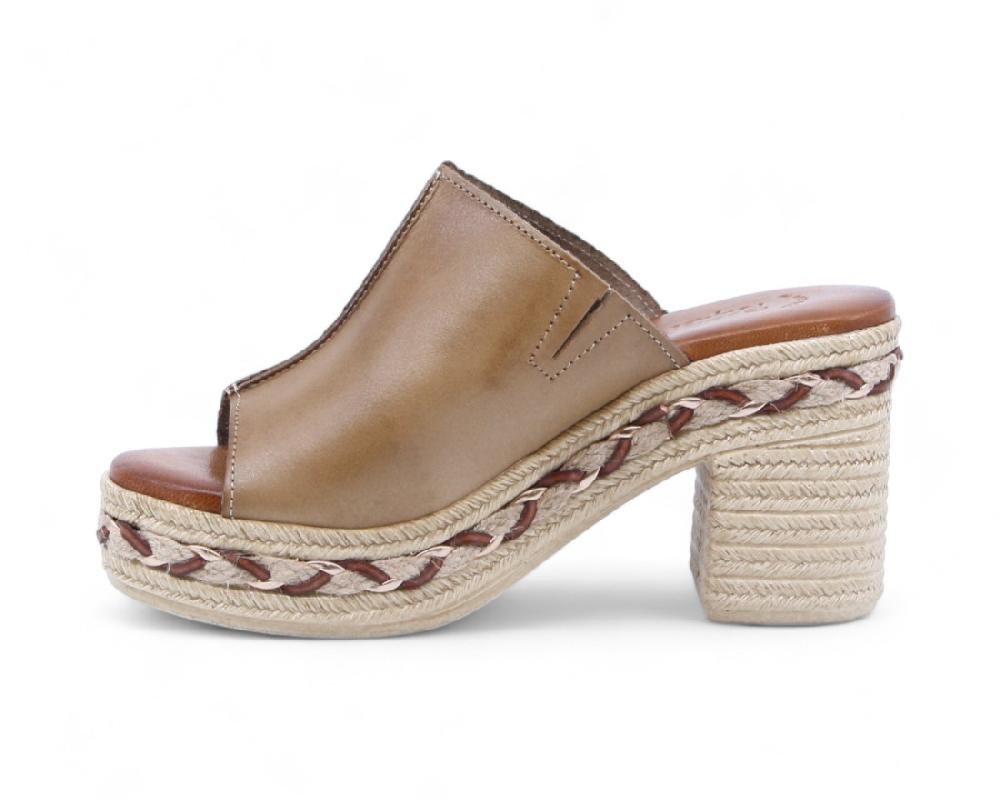 Raquel Perez Sandalia Tacón Ritmo 02 Tostado Mujer