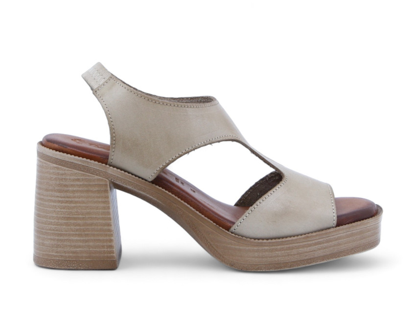 raquel perez Sandalia Tacón Thai 02 Beige Mujer