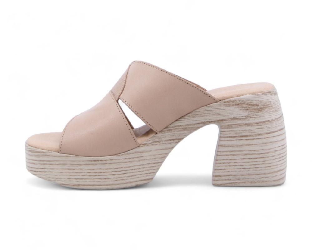 Raquel Perez Sandalia Tacón Xenon 08 Beige Mujer