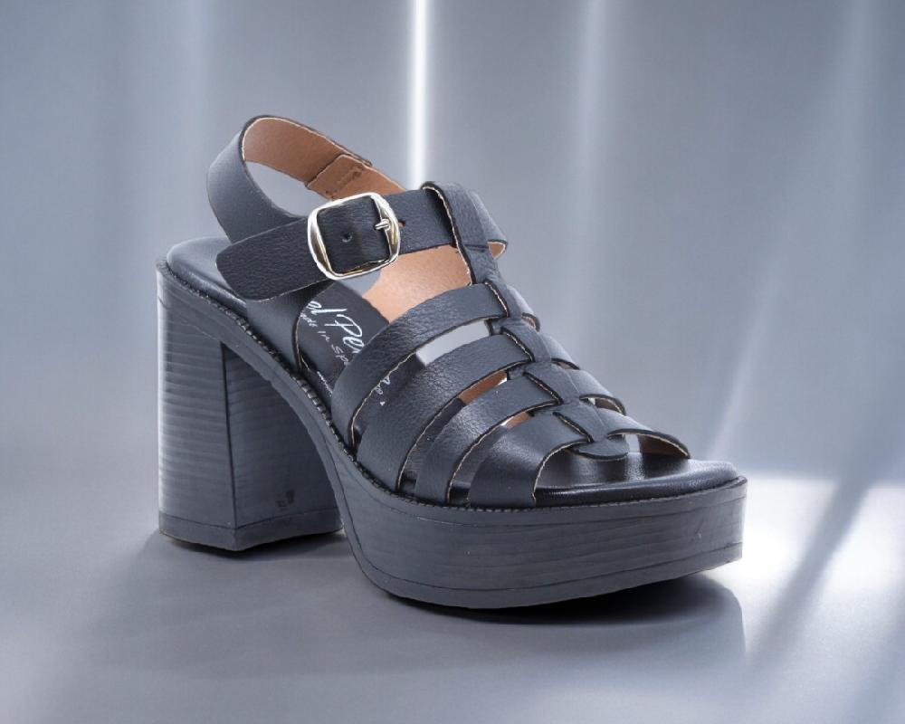 Raquel Perez Sandalia Tacón Zambia 06 Negro Mujer