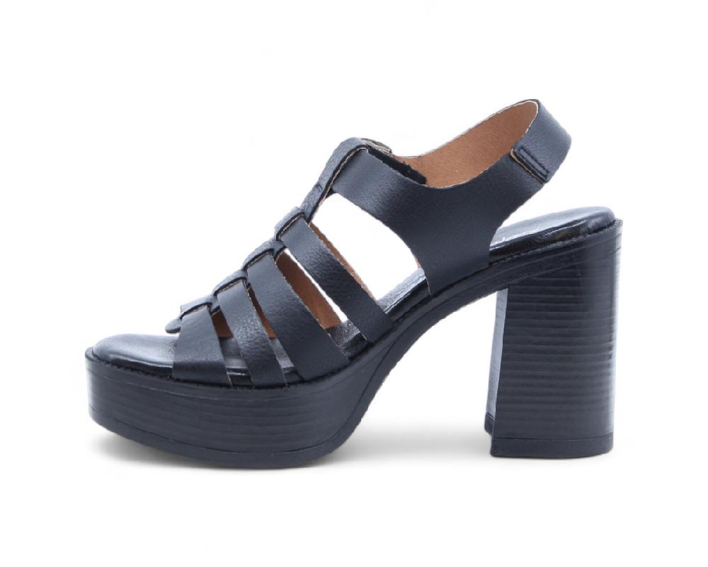 Raquel Perez Sandalia Tacón Zambia 06 Negro Mujer