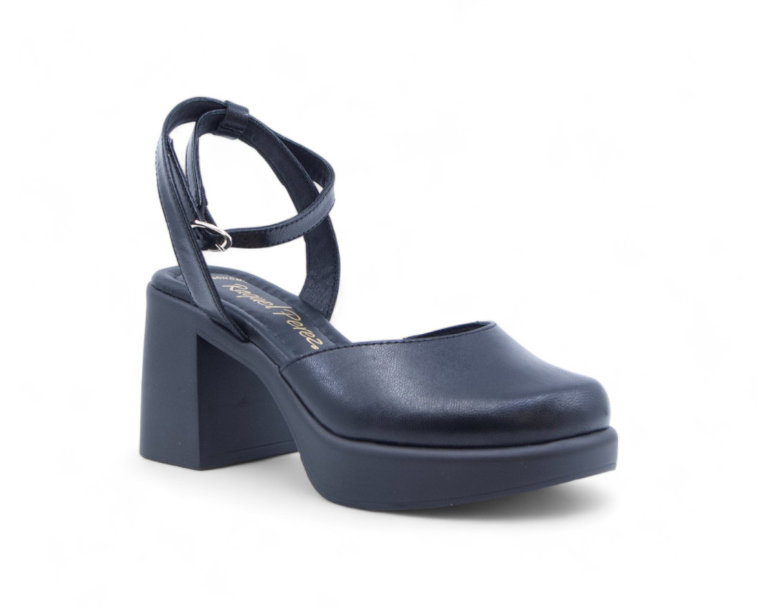 Raquel Perez Zapato Tacón Pirineos 04 Negro Mujer