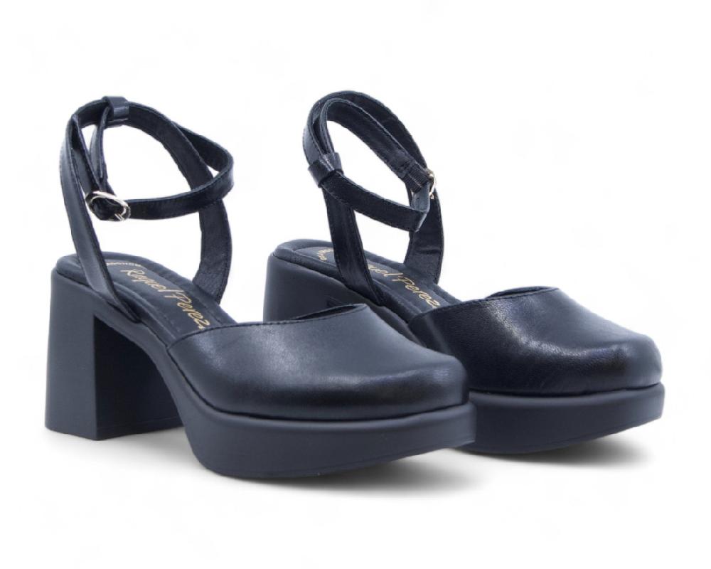 Raquel Perez Zapato Tacón Pirineos 04 Negro Mujer