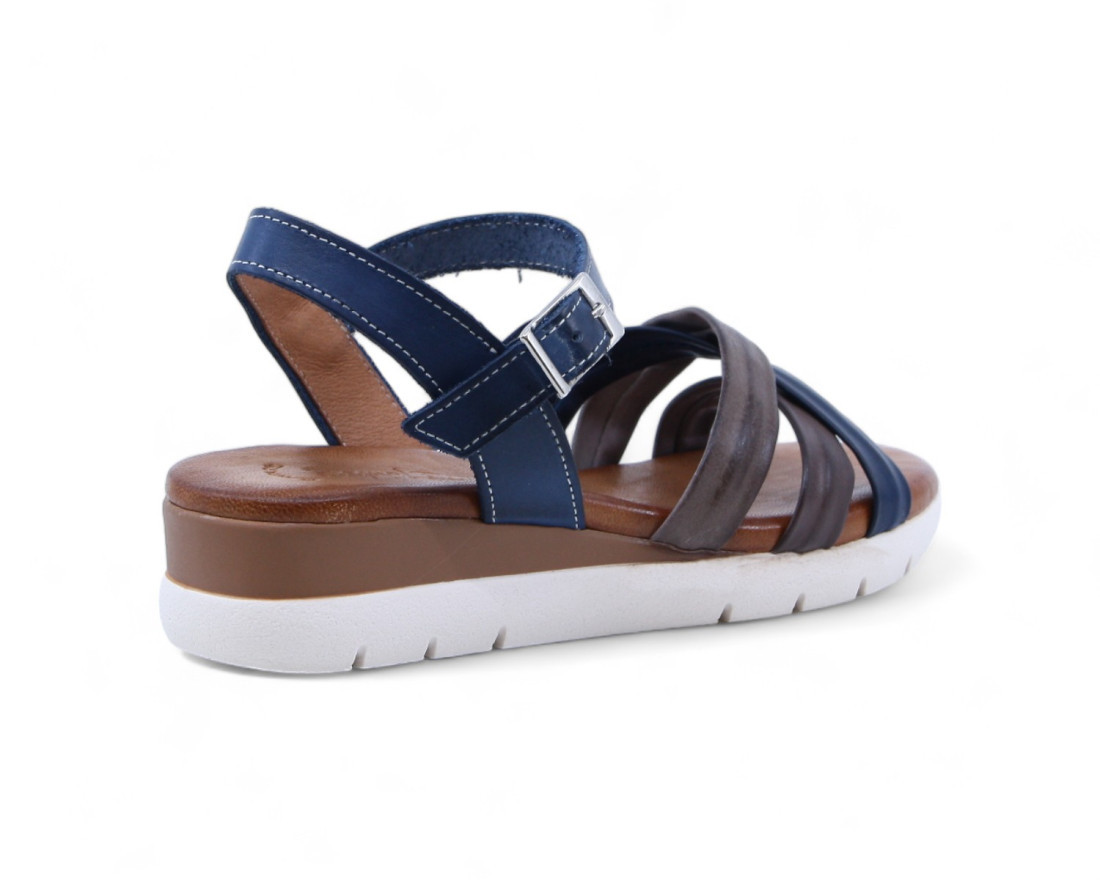 Raquel Perez Sandalia Capital 02 Marino Taupe Mujer