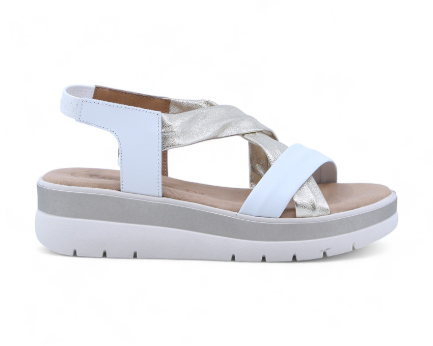 raquel perez Sandalia Cristal Plus Platino Blanco Mujer