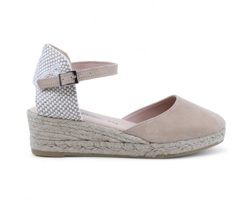 raquel perez Sandalia Cuña Esparto Cádiz 24 Taupe Mujer