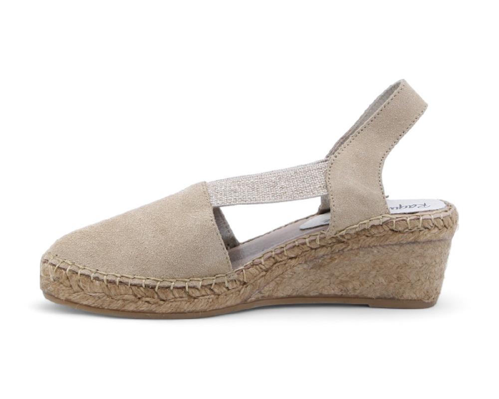 Raquel Perez Sandalia Cuña Esparto Comores Miel Camel Mujer