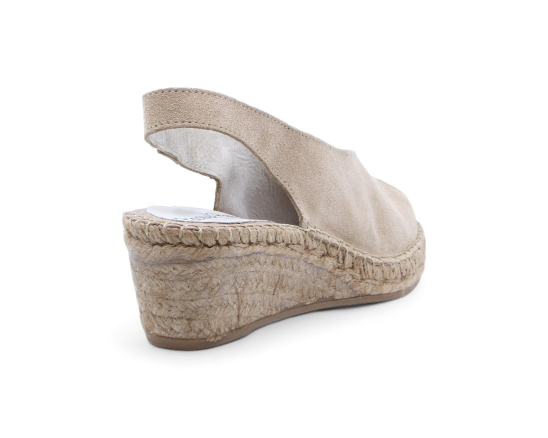 Raquel Perez Sandalia Cuña Esparto Cubanita Miel Camel Mujer