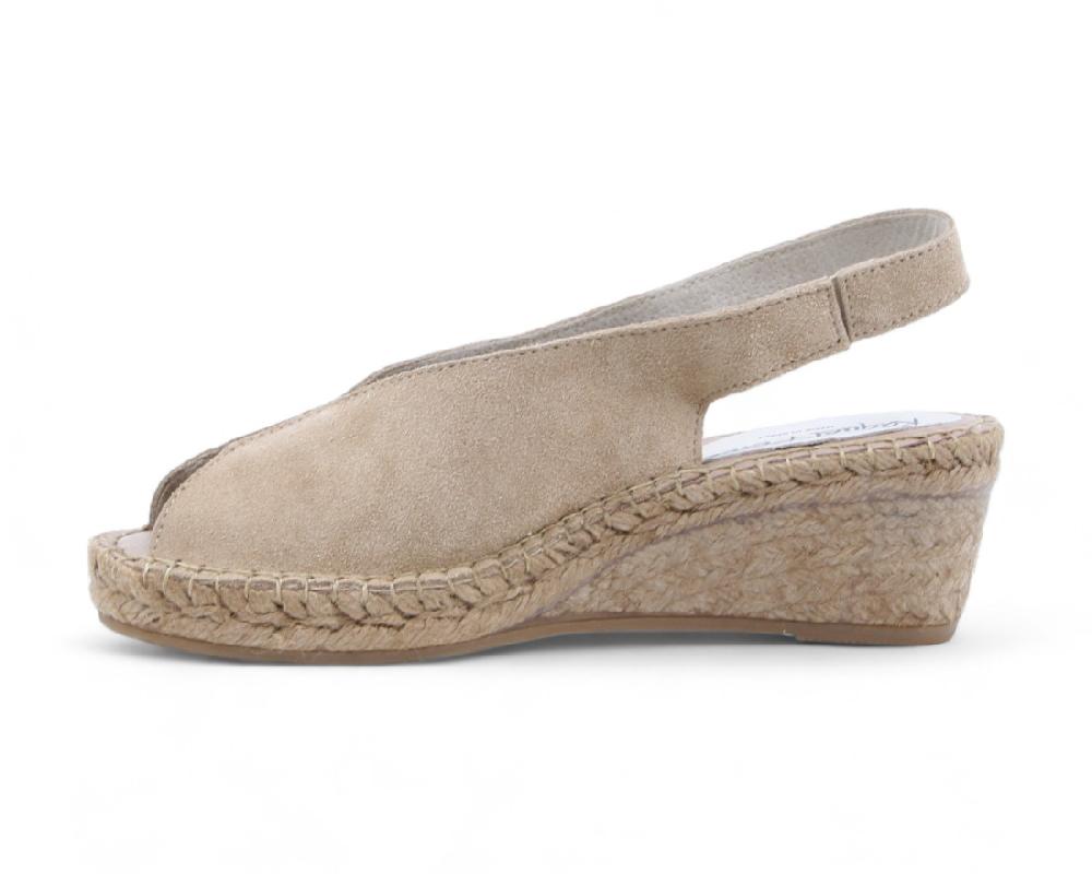 Raquel Perez Sandalia Cuña Esparto Cubanita Miel Camel Mujer