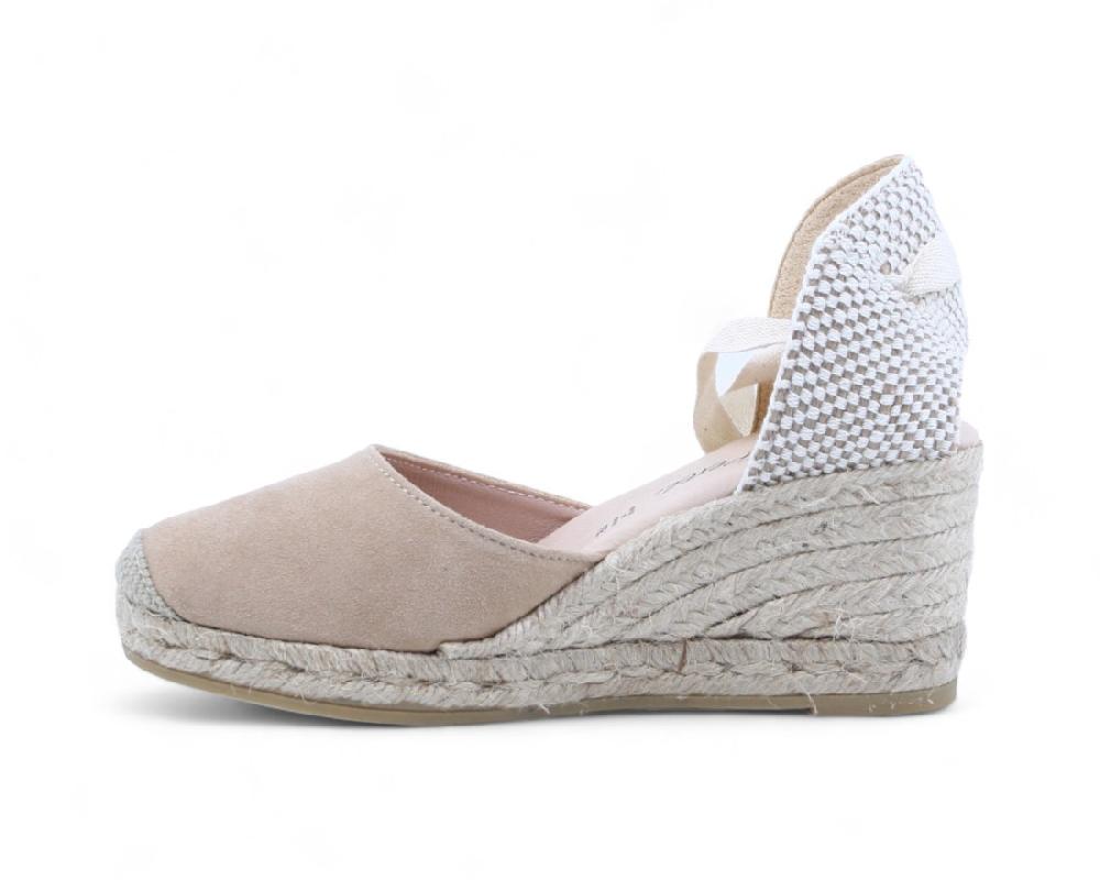 Raquel Perez Sandalia Cuña Esparto Foster 24 Taupe Mujer
