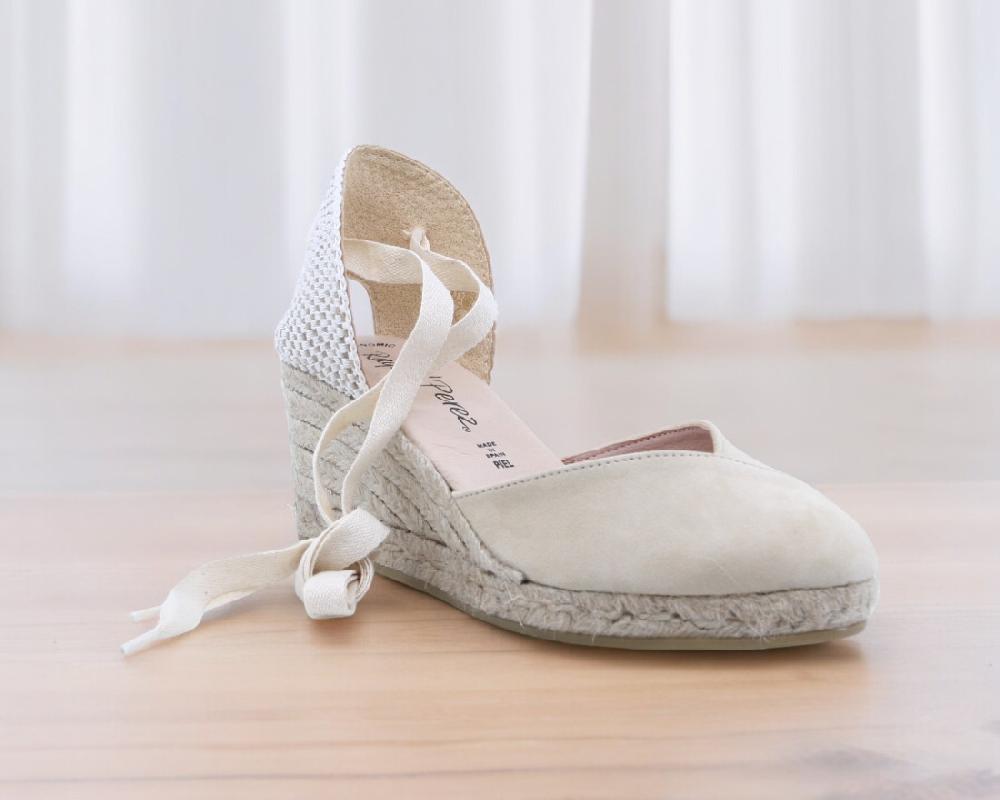 Raquel Perez Sandalia Cuña Esparto Golem 24 Beige Mujer