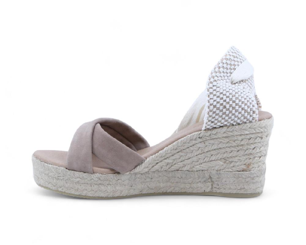 Raquel Perez Sandalia Cuña Esparto Hannover Taupe Mujer
