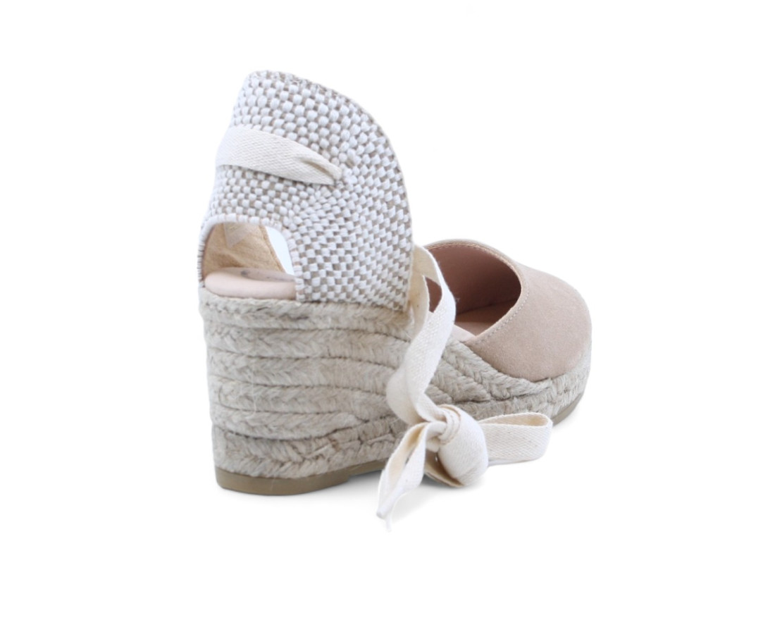 Raquel Perez Sandalia Cuña Esparto Itaca 24 Taupe Mujer