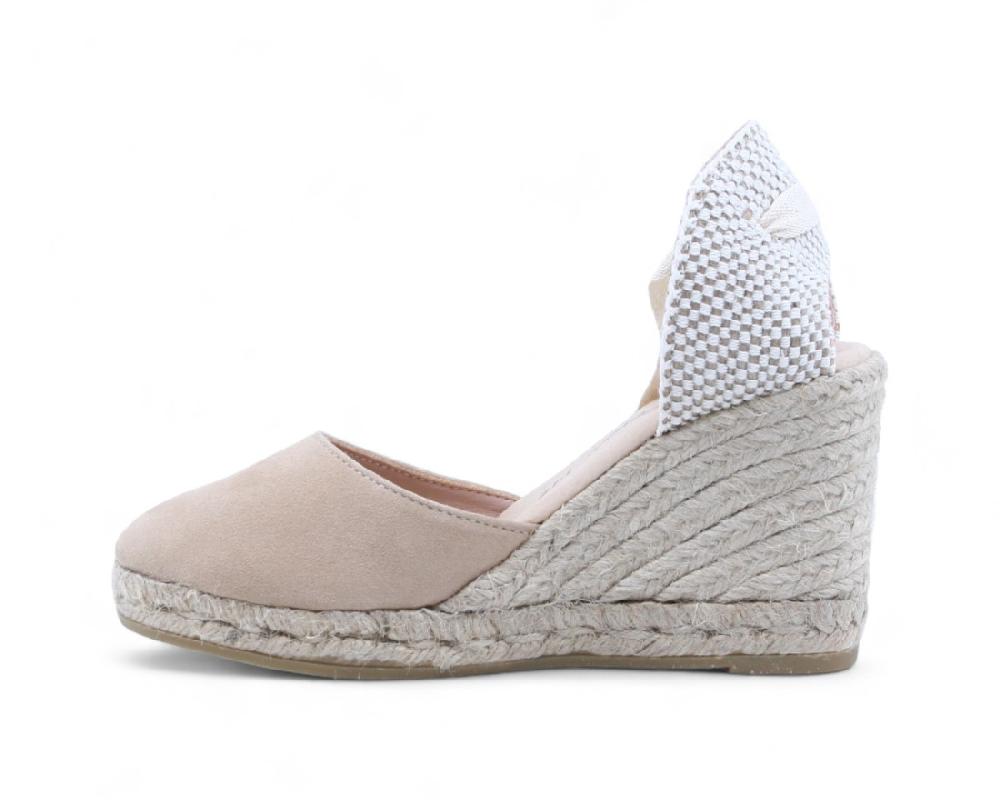 Raquel Perez Sandalia Cuña Esparto Itaca 24 Taupe Mujer