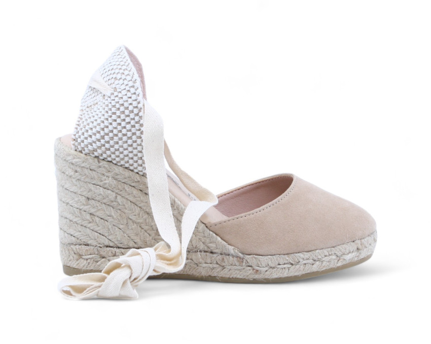 raquel perez Sandalia Cuña Esparto Itaca 24 Taupe Mujer