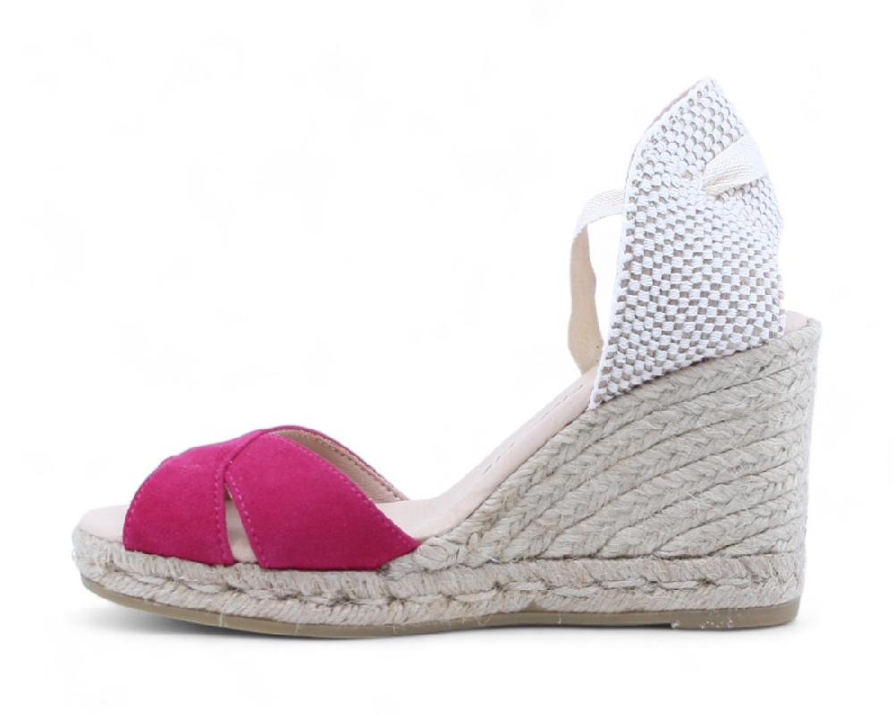 Raquel Perez Sandalia Cuña Esparto Izal 24 Fuxia Mujer