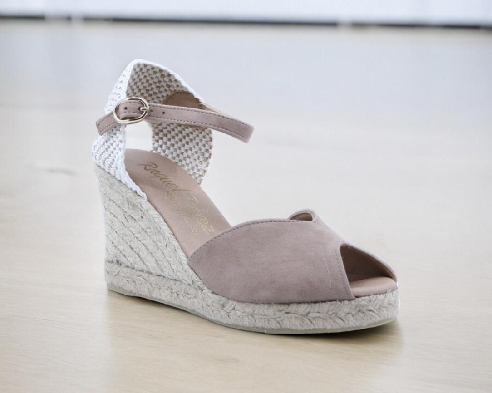 Raquel Perez Sandalia Cuña Esparto Mogadiscio Taupe Mujer