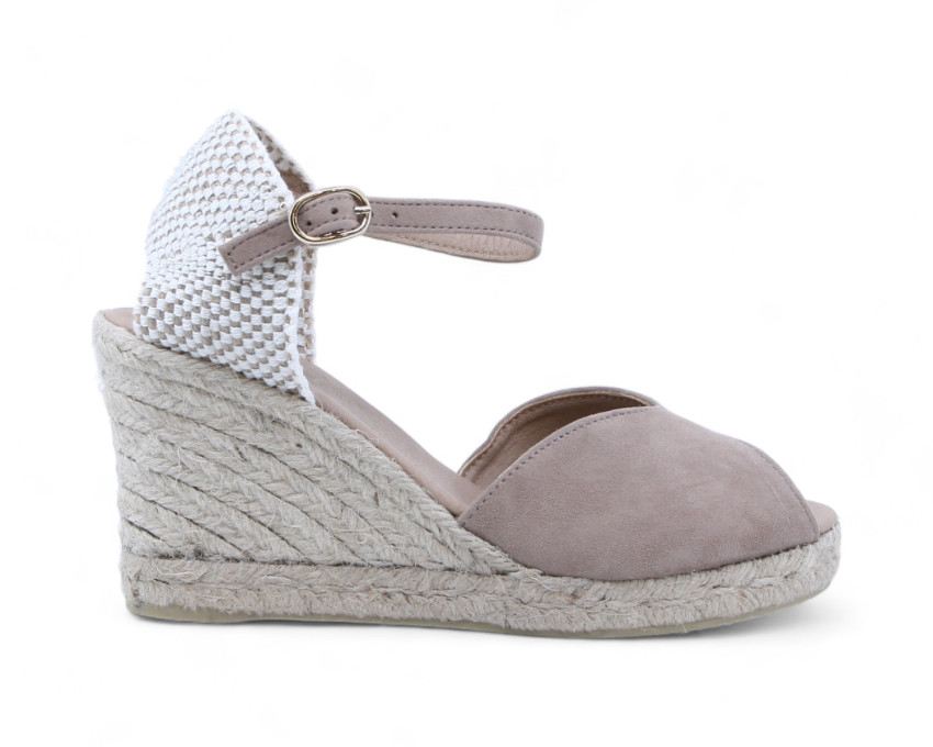 raquel perez Sandalia Cuña Esparto Mogadiscio Taupe Mujer