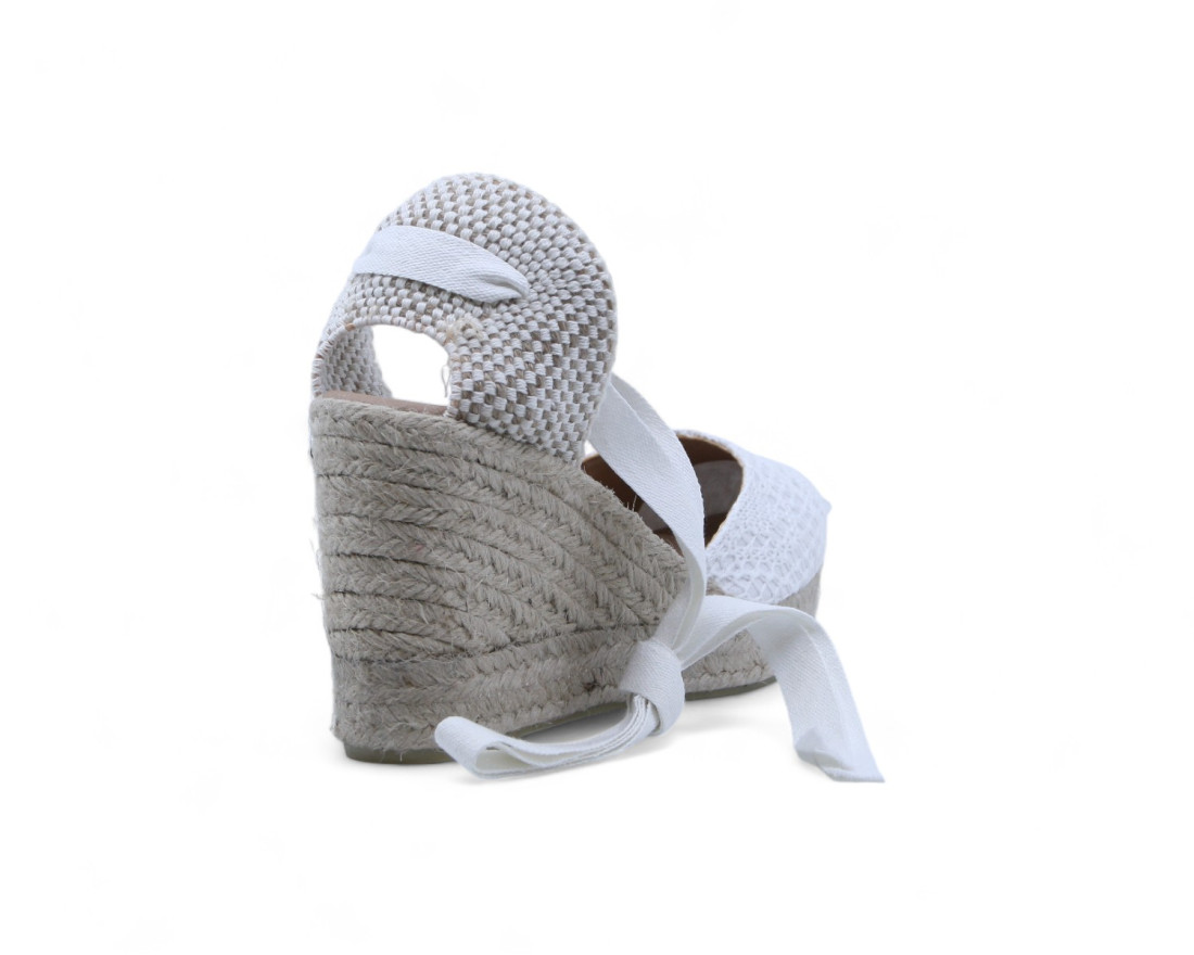 Raquel Perez Sandalia Cuña Esparto Nostradamus Blanco Mujer