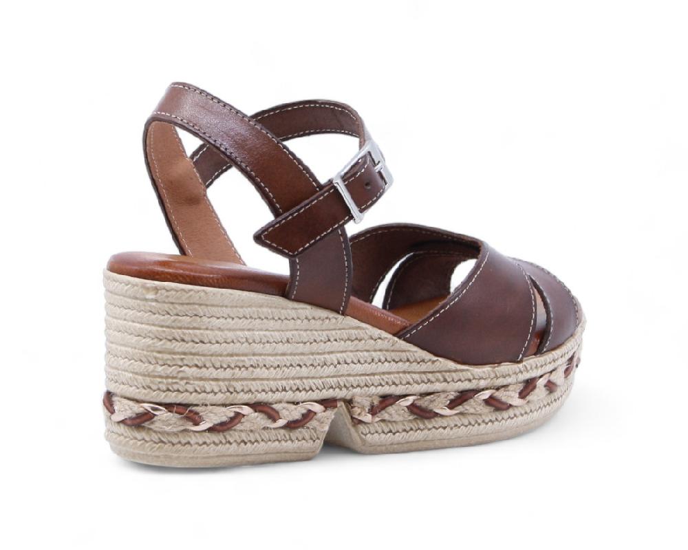 Raquel Perez Sandalia Cuña Gym 02 Nuez Marrón Mujer