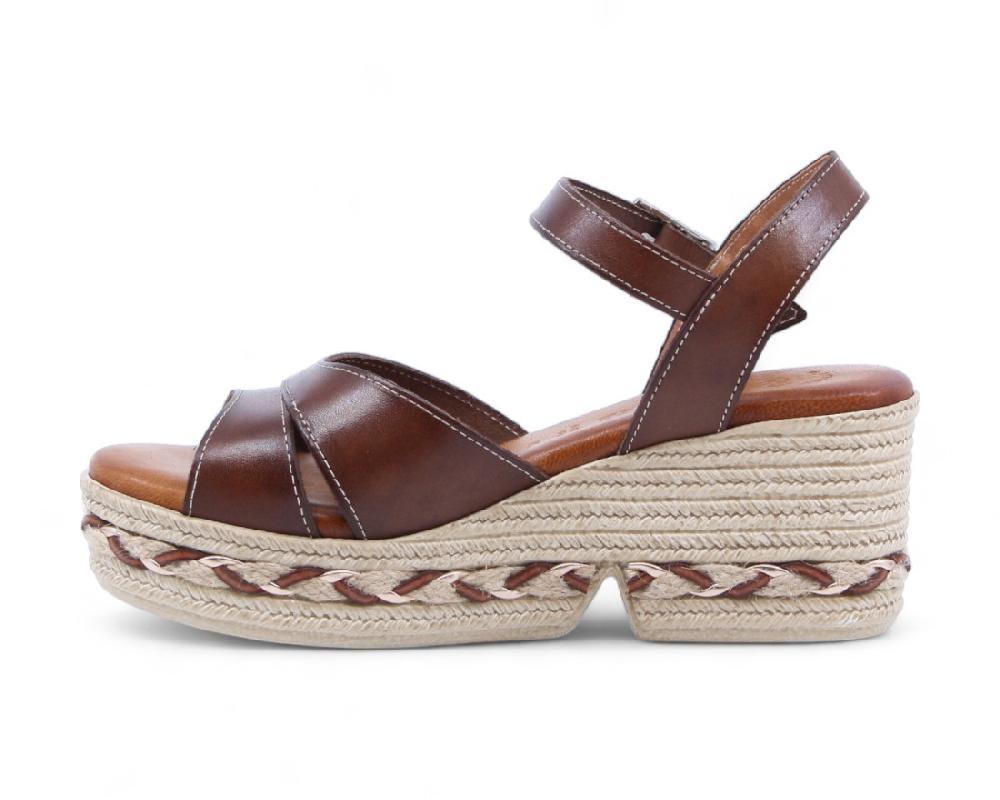 Raquel Perez Sandalia Cuña Gym 02 Nuez Marrón Mujer