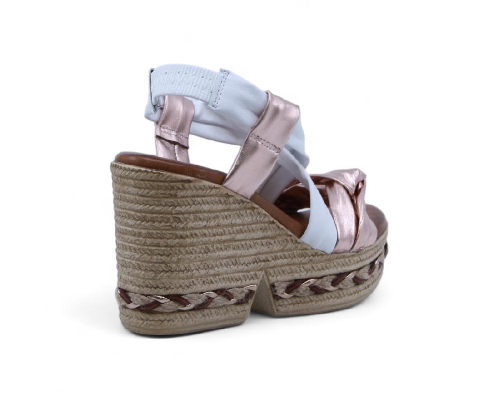 Raquel Perez Sandalia Cuña Mistela 02 Magnesio Blanco Mujer