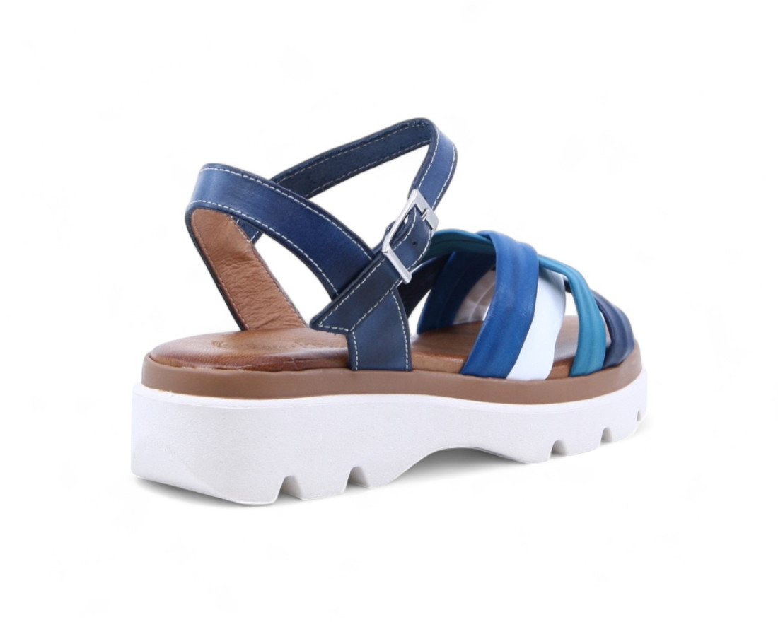 Raquel Perez Sandalia Dalton 02 Marino Celeste Blanco Mujer