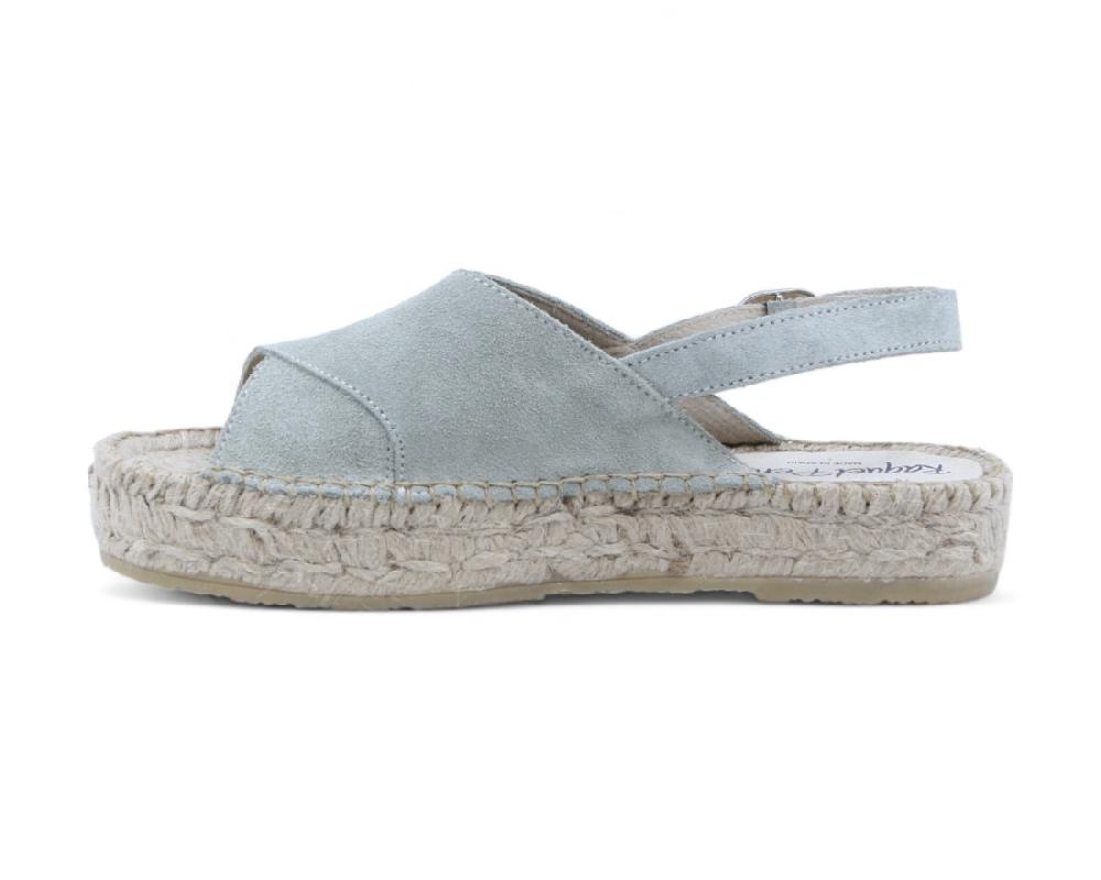 Raquel Perez Sandalia Esparto Arcoíris Ante Aceituna Mujer