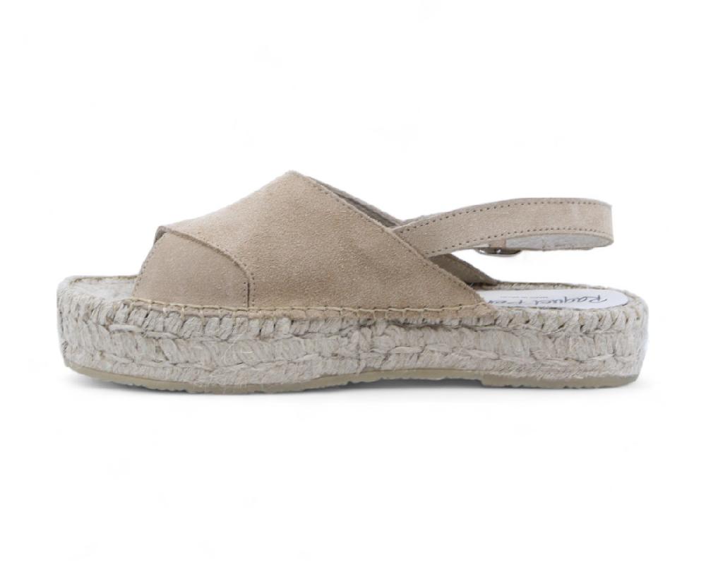 Raquel Perez Sandalia Esparto Arcoíris Ante Miel Mujer