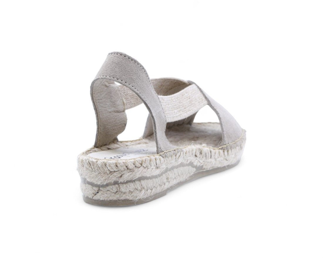 Raquel Perez Sandalia Esparto Camerun Humo Taupe Mujer