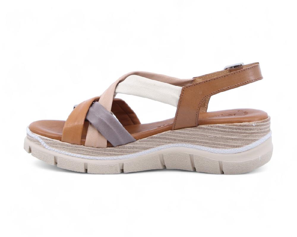 Raquel Perez Sandalia Hermione Caoba Taupe Beige Mujer