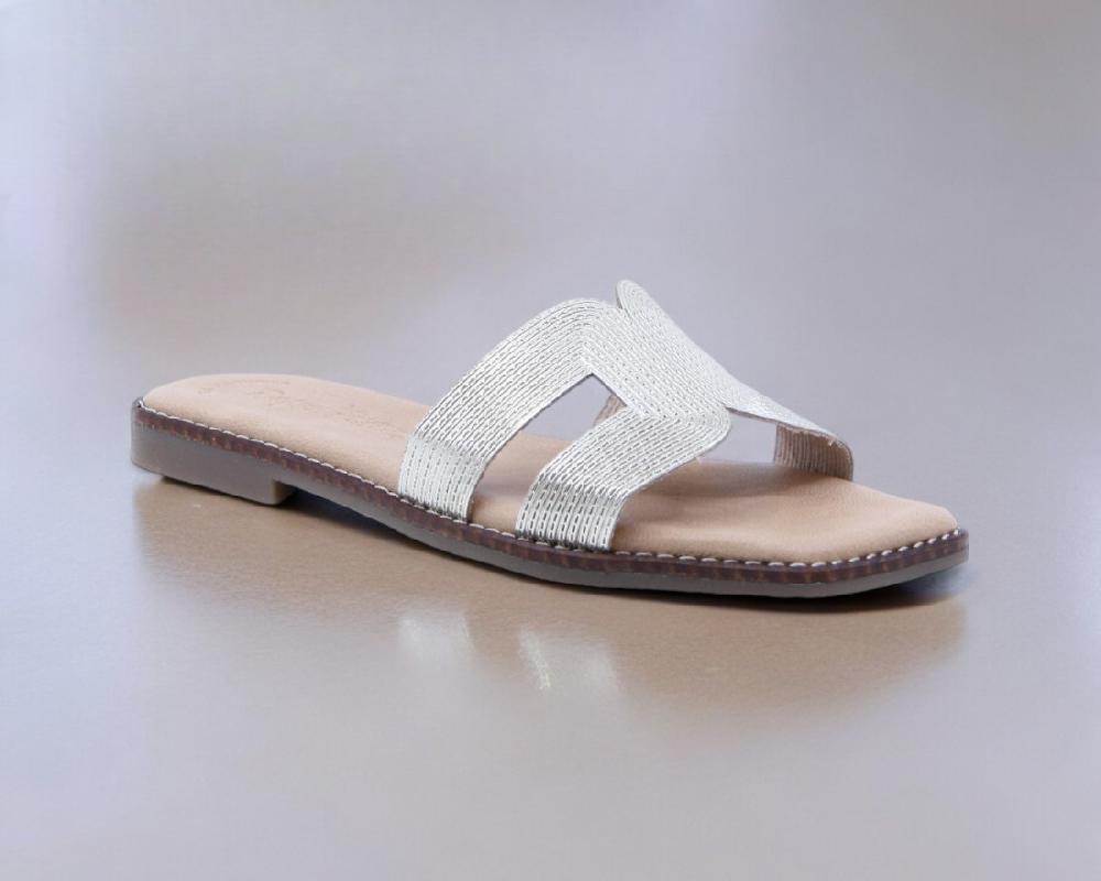 Raquel Perez Sandalia Plana Annubis 08 Platino Mujer