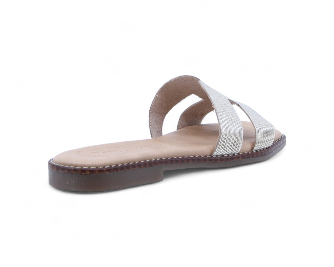 Raquel Perez Sandalia Plana Annubis 08 Platino Mujer