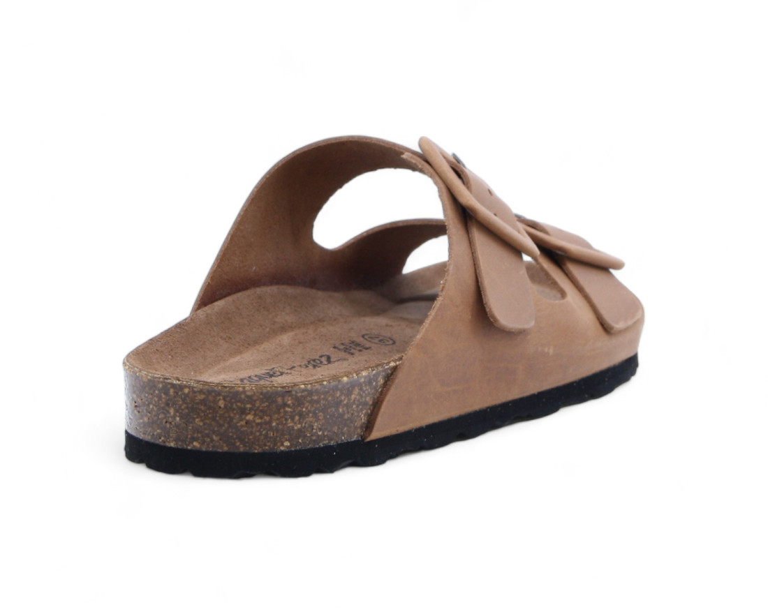 Raquel Perez Sandalia Plana Donkey Marrón Claro Mujer