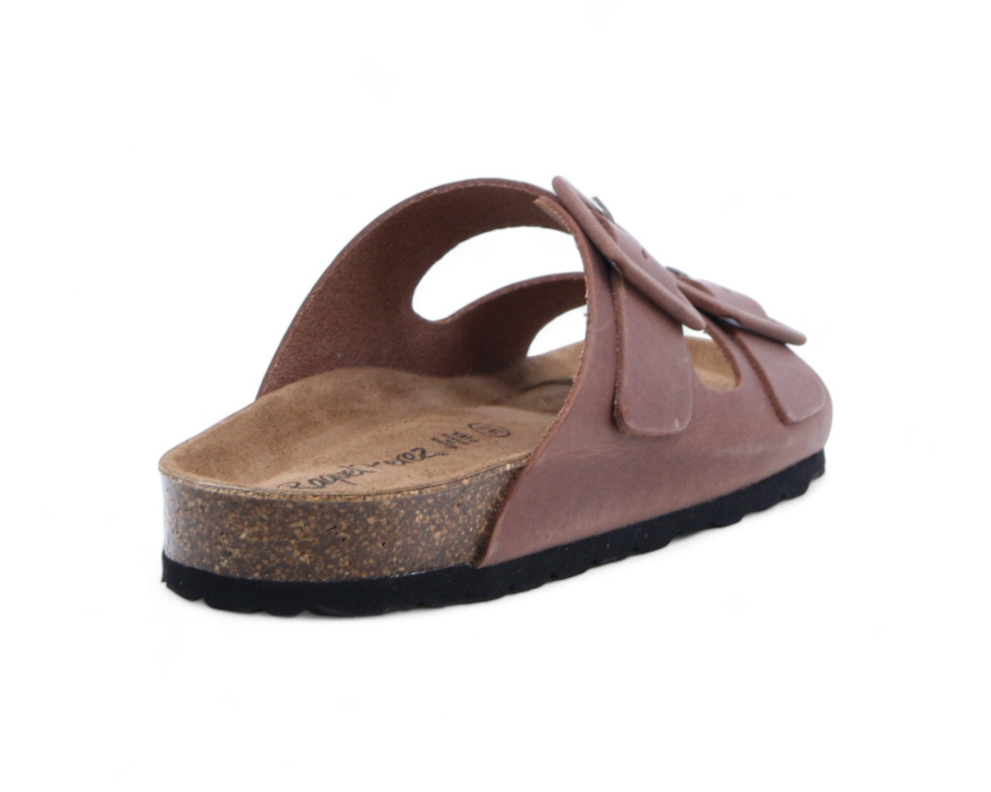 Raquel Perez Sandalia Plana Donkey Teja Marrón Mujer