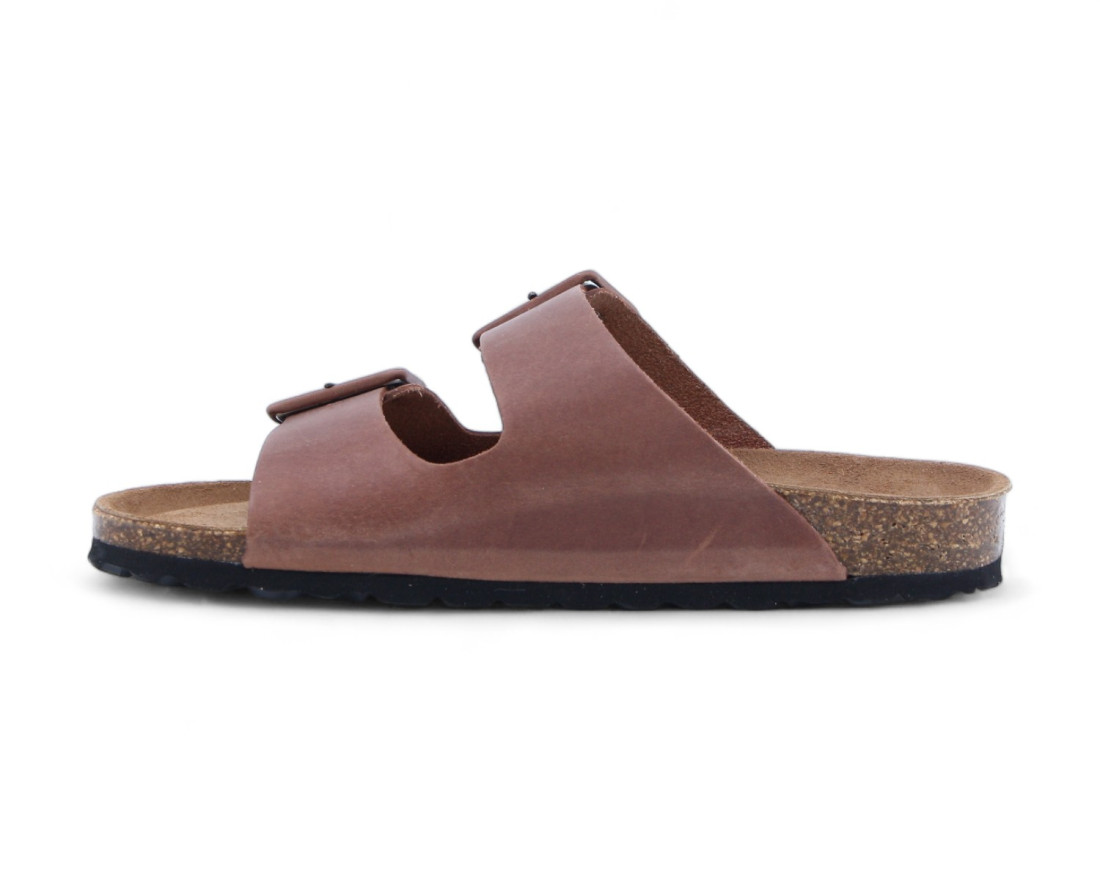 Raquel Perez Sandalia Plana Donkey Teja Marrón Mujer