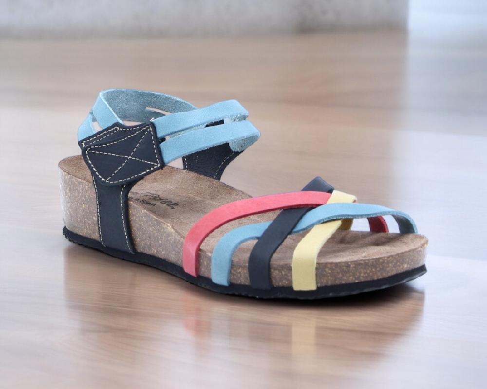 Raquel Perez Sandalia Snake 24 Negro Multicolor Mujer