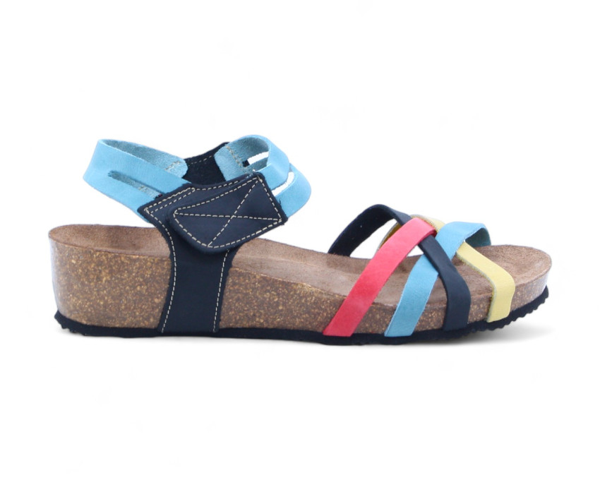 raquel perez Sandalia Snake 24 Negro Multicolor Mujer