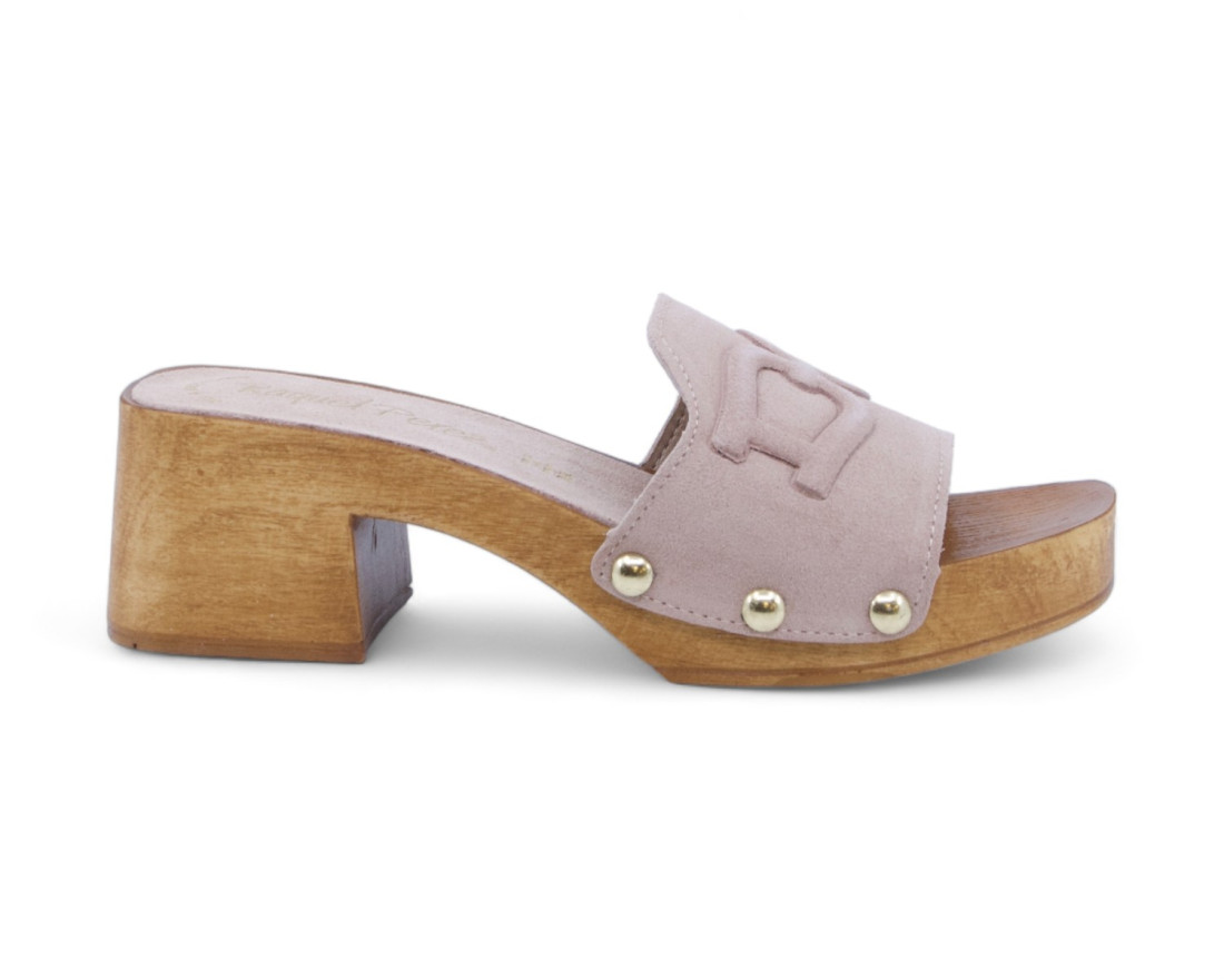 Raquel Perez Sandalia Tacón Ornella 04 Ante Beige Mujer