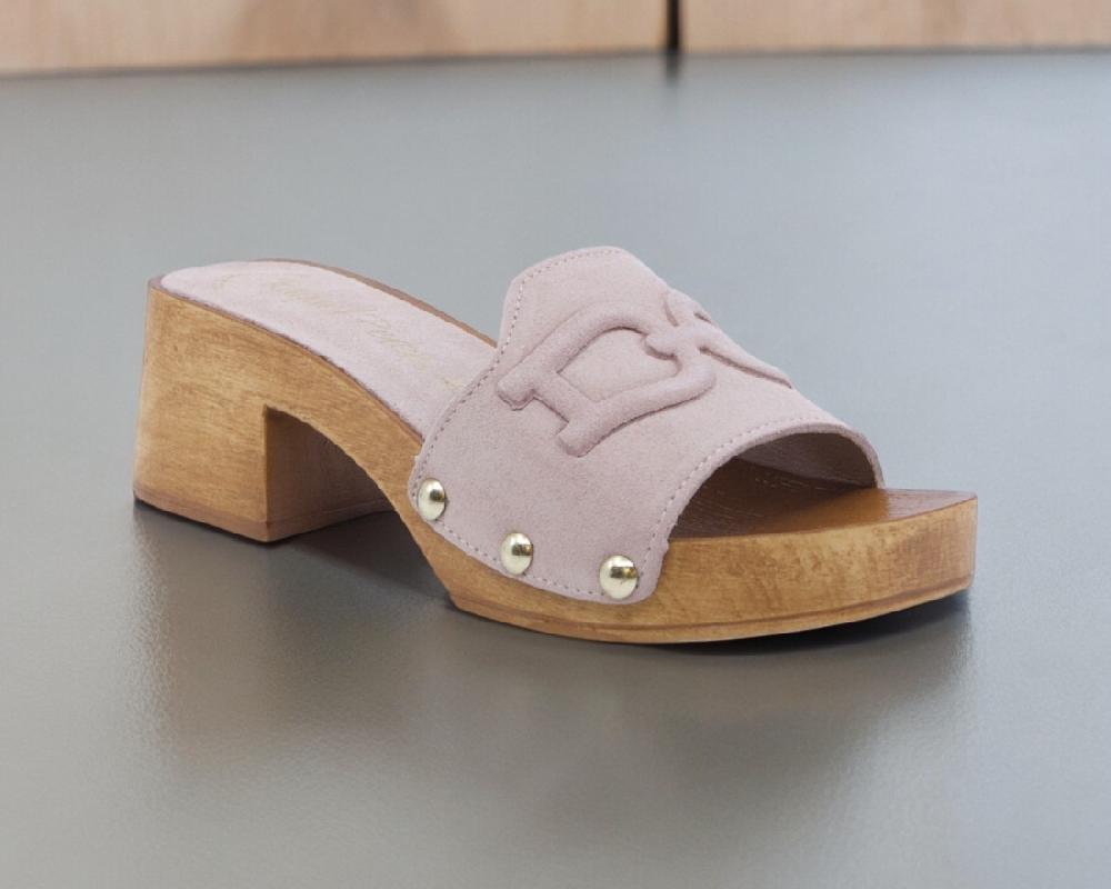 Raquel Perez Sandalia Tacón Ornella 04 Ante Beige Mujer