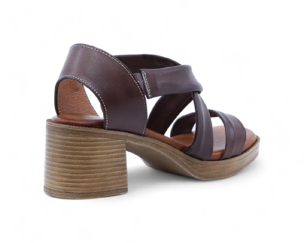 Raquel Perez Sandalia Tacón Paraíso 02 Marrón Mujer