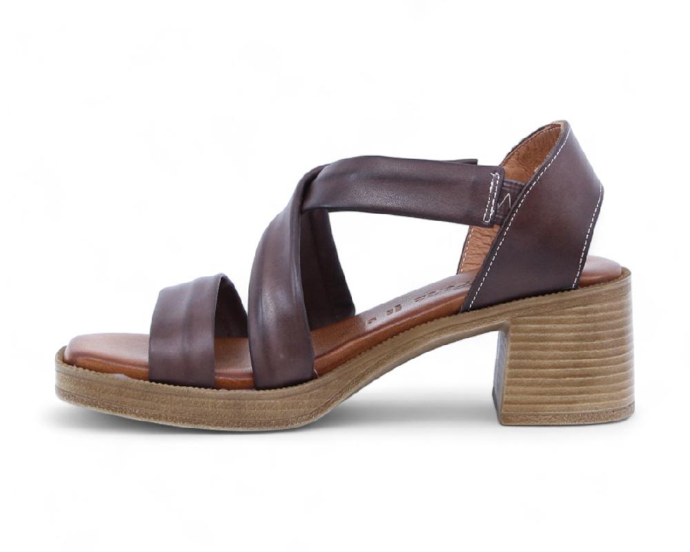 Raquel Perez Sandalia Tacón Paraíso 02 Marrón Mujer