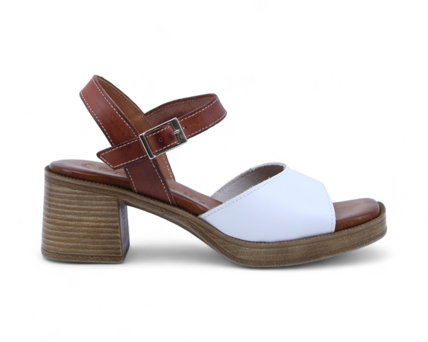 raquel perez Sandalia Tacón Pasatiempo Blanco Mujer