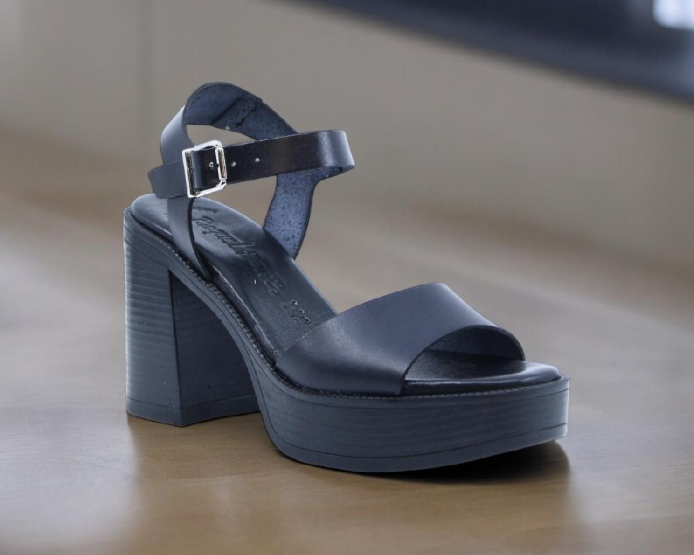 Raquel Perez Sandalia Tacón Valencia 08 Negro Mujer