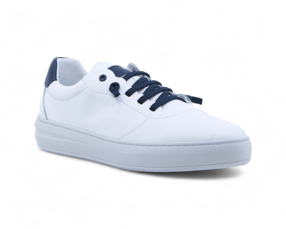 Raquel Perez Zapatilla Maxwell Piel Blanco Marino Hombre