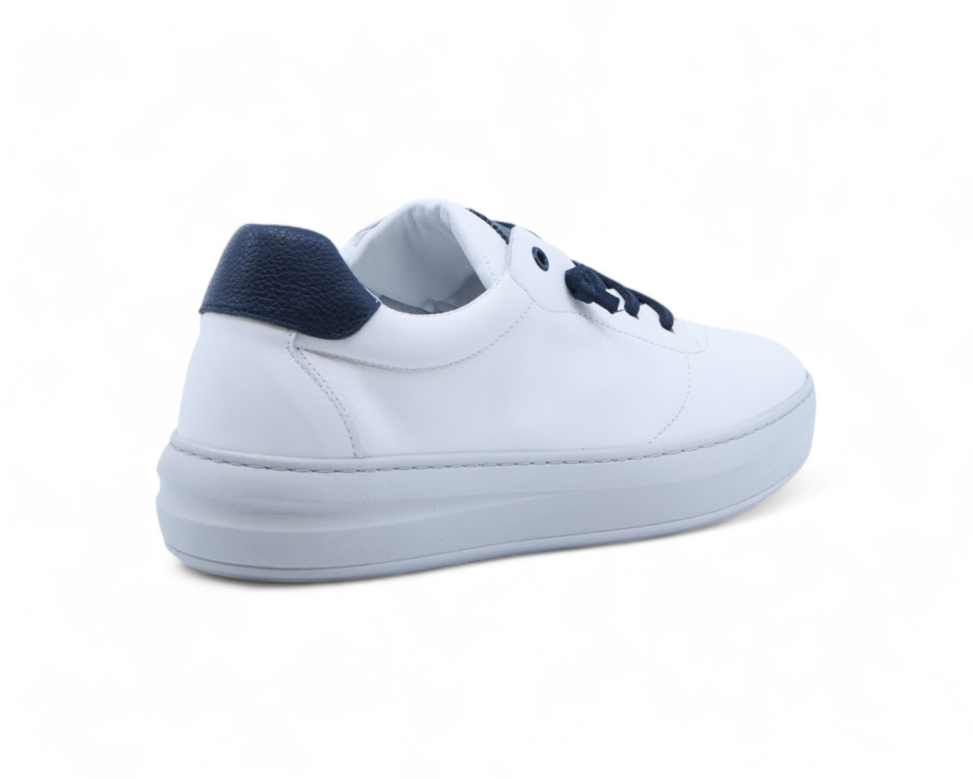 Raquel Perez Zapatilla Maxwell Piel Blanco Marino Hombre