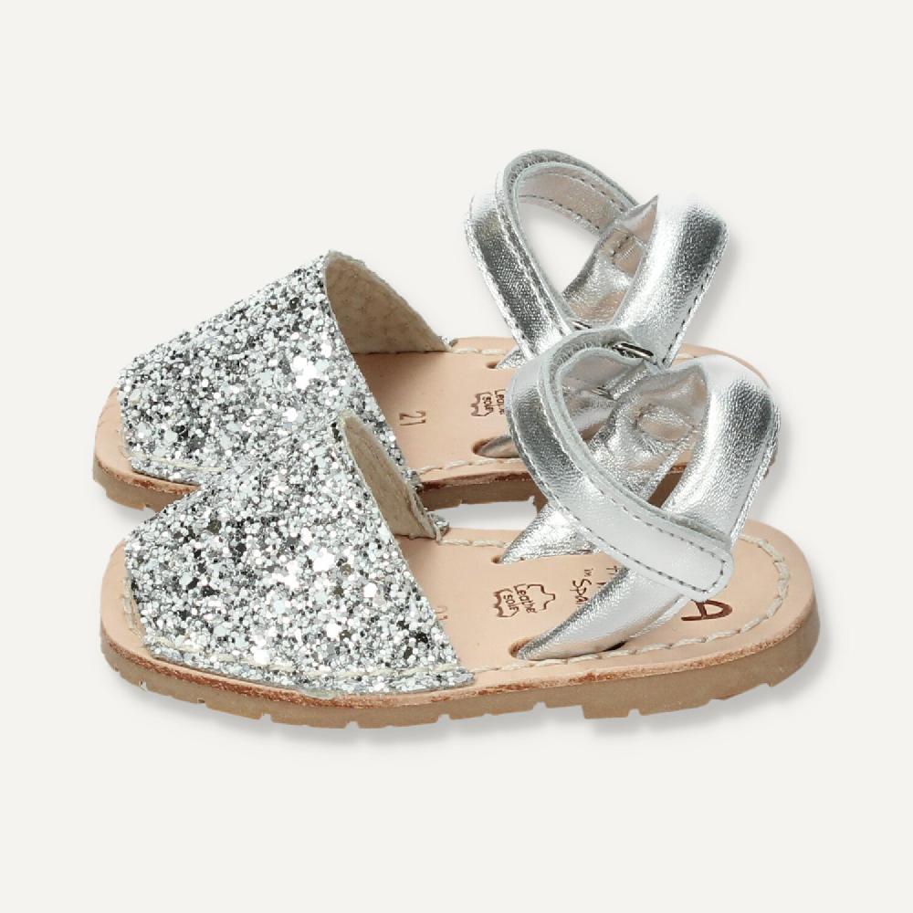 Ria Menorca Menorquina atada Marbella Glitter Plata